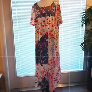 🌷🌺 Womens Floral Patchwork Casual Comfy Pull Over Boho Dress 🌺🌷